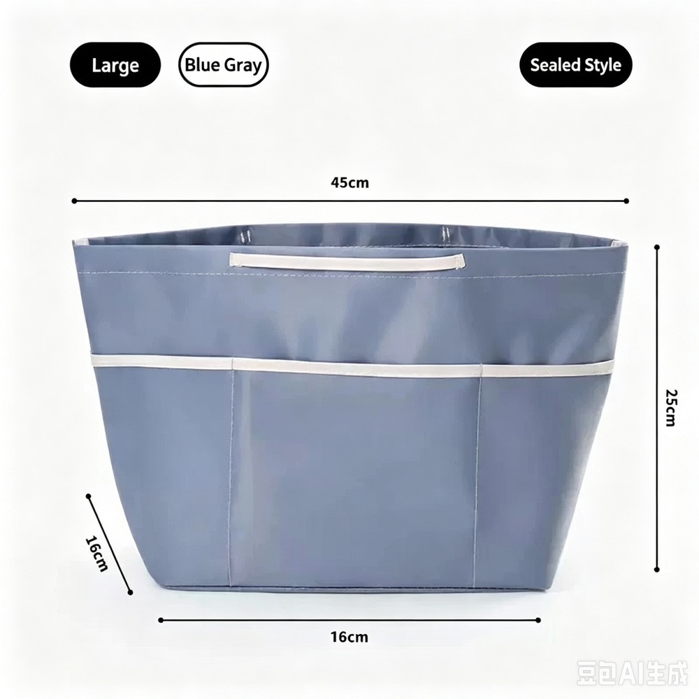 Blue-Gray Women's Tote Organizer Bag Bag Organizer Insert for Longchamp Tote